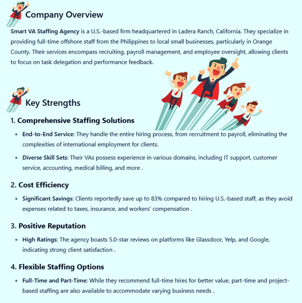 Smart VA Staffing Agency Company Overview